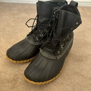 Black LL Bean Duck Boots Women’s 8D/Wide 8”